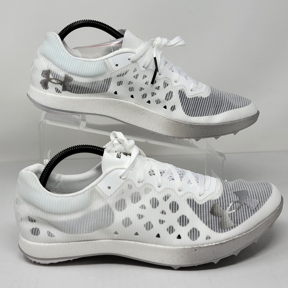Under Armour Shakedown Elite Breeze White Track Field 3027568-100 Men Sz 9.5 New - Picture 1 of 9